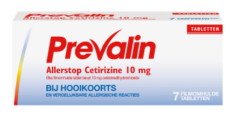 Prevalin Aller stuksop Cetirzine 10mg Hooikoorts Tabletten 7 stuks