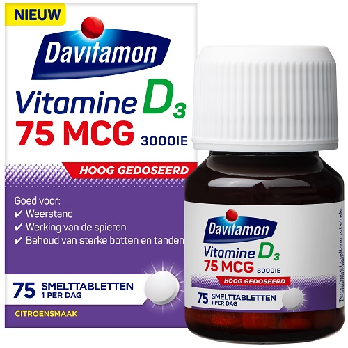 Davitamon Vitamine D 75mcg Smeltabletten 75 stuks