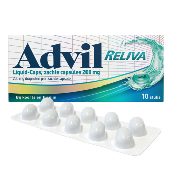 Advil Reliva Ibuprofen 200mg Liquid Capsules 10 stuks