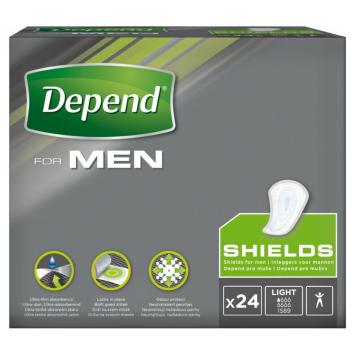 Depend For Men Shields Inlegger 24 Stuks