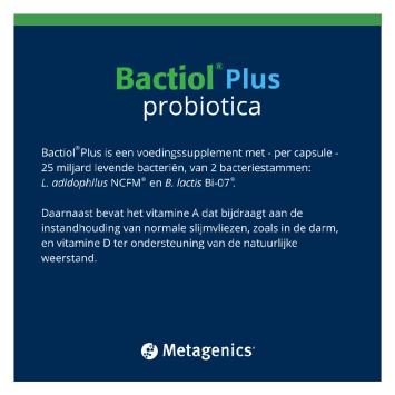 Metagenics Bactiol Plus Capsules 30 stuks