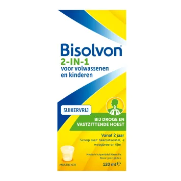 Bisolvon 2-In-1 Suikervrij Siroop 120ml