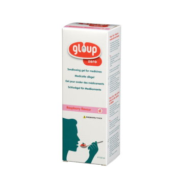 Gloup Zero medicatie slikgel framboos 150ml