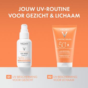 Vichy Capital Soleil Onzichtbare Hydraterende Beschermende Melk SPF50+ - 150ml