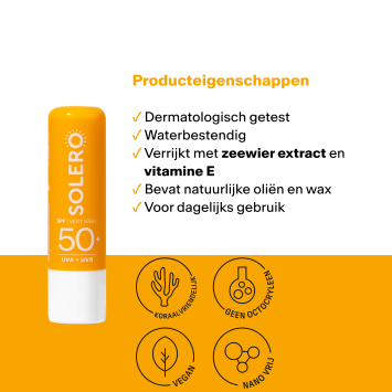 SOLERO Beschermende Zon Lippenbalsem SPF50+ 4,8ml