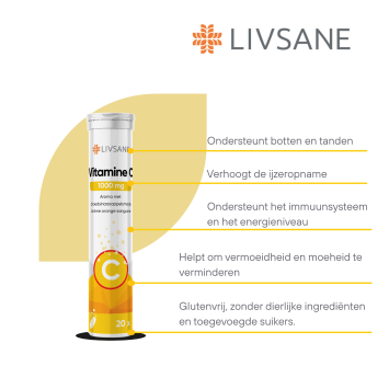 LIVSANE Vitamine C Bruistablet 1000mg 20 stuks