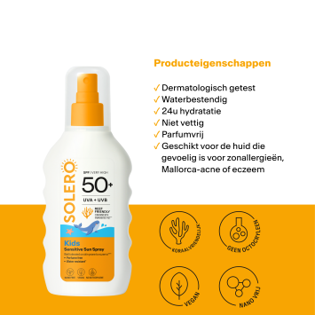 SOLERO Kind Gevoelige Huid Zonnespray SPF50+ 200ml