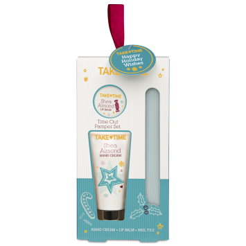 TAKE-TIME Handcreme en Lippenbalsem met Vijl set