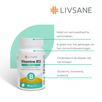 LIVSANE Vitamine B12 1000mcg 90 stuks