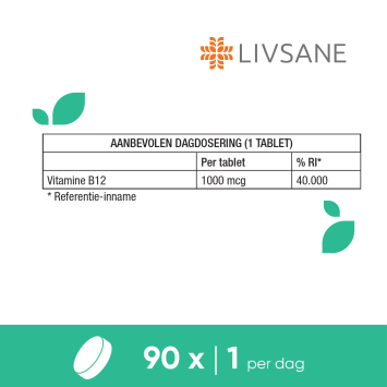 LIVSANE Vitamine B12 1000mcg 90 stuks