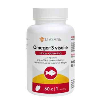 LIVSANE Omega-3 Visolie 1000mg Hooggedoseerd Softgelcapsule 60 stuks