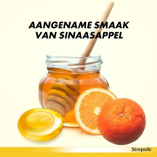 Strepsils Sinaasappel & Vitamine C Zuigtabletten 36 stuks