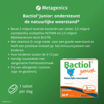 Metagenics Bactiol junior chewable tablet 60st