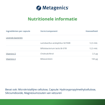 Metagenics Bactiol plus capsule 120st