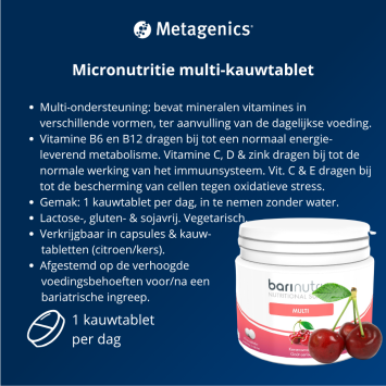 BariNutrics® Nutritional Support Multi Kers Kauwtabletten 90 stuks