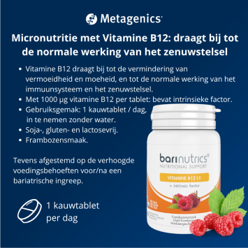 BariNutrics® Nutritional Support Vitamine B12 I.F. Kauwtabletten 90 stuks