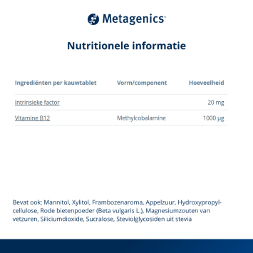 BariNutrics® Nutritional Support Vitamine B12 I.F. Kauwtabletten 90 stuks