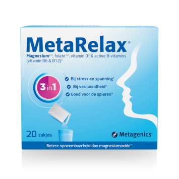 Metagenics MetaRelax Magnesiumglycerofosfaat 1800mg Sachets 20 stuks