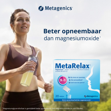 Metagenics MetaRelax Magnesiumglycerofosfaat 1800mg Sachets 20 stuks