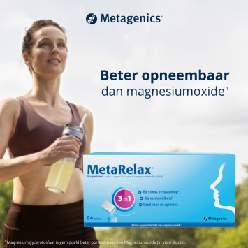 Metagenics MetaRelax Magnesiumglycerofosfaat 1800mg Sachets 84 stuks