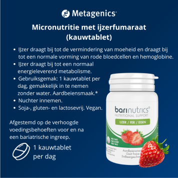 BariNutrics® Nutritional Support IJzer Kauwtabletten 90 stuks