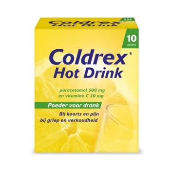 Coldrex Hot Drink Vitamine C Paracetamol 500mg Sachets 10 stuks
