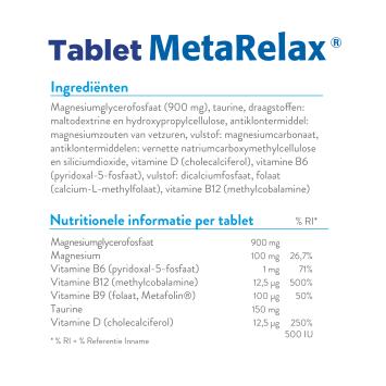 Metagenics MetaRelax 113g Tabletten 90 stuks