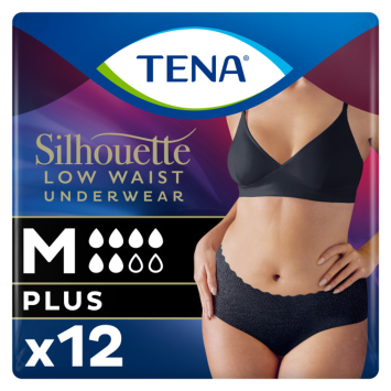 Tena Silhouette Plus Noir ​ Lage Taille Medium 12 stuks