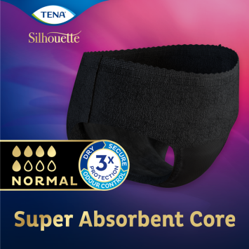 Tena Silhouette Plus Noir ​ Lage Taille Medium 12 stuks