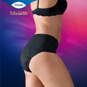 Tena Silhouette Plus Noir ​ Lage Taille Medium 12 stuks