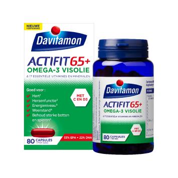 Davitamon Actifit 65+ Omega 3 Visolie 80 capsules