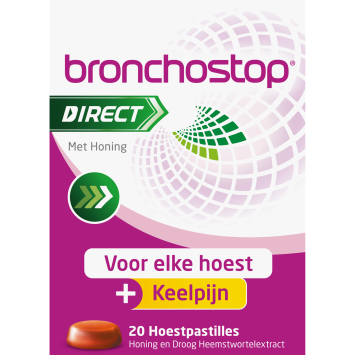 Bronchostop Direct Honing Hoestpastilles 20 stuks