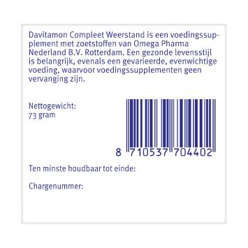 Davitamon Compleet Weerstand Bosvruchten Kauwvitamines 60 stuks