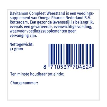 Davitamon Compleet Weerstand D3 Dragees 100 stuks