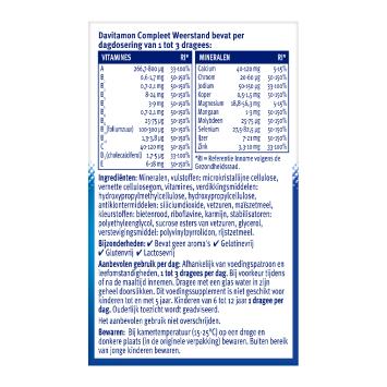 Davitamon Compleet Weerstand D3 Dragees 100 stuks