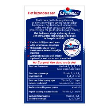 Davitamon Compleet Weerstand D3 Dragees 100 stuks