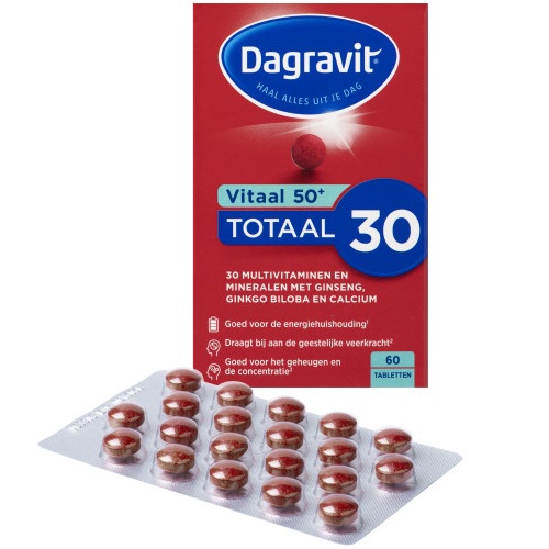 Dagravit Totaal 30 Vitaal 50+ Tabletten 50 stuks