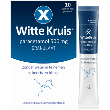 Witte Kruis Paracetamol 500 mg Granulaat 10st