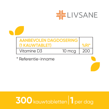 LIVSANE Vitamine D 10mcg 300 stuks