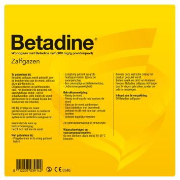 Betadine Zalfgaas 10 x 10 cm 50st