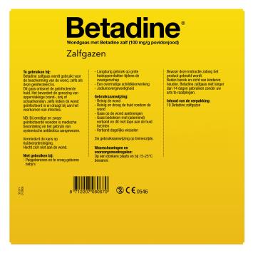 Betadine Zalfgaas 10 x 10 cm 10st