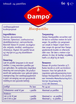 Dampo hoestpastilles thijm 24st