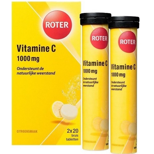 Roter Vitamine C 1000mg Citroen Bruistabletten 2x20 stuks