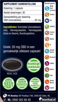 Lucovitaal  CBD Cannabidiol 20mg 30ST
