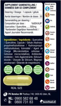 Lucovitaal  Quercetine 500mg 30 ST