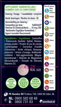 Lucovitaal  D3 10mcg (400IE) Vegan 60ST