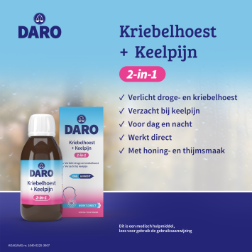 Daro 2-in-1 Kriebelhoest + Keelpijn 150ml