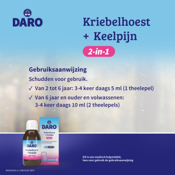 Daro 2-in-1 Kriebelhoest + Keelpijn 150ml