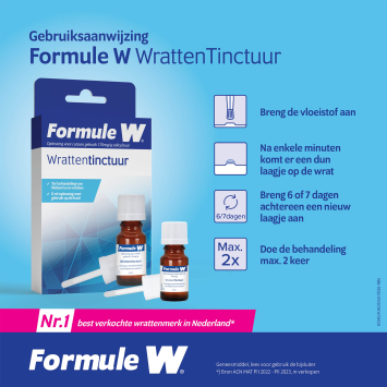 Formule W Salicylzuur 170 mg/g Wrattentinctuur 6ml