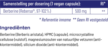 Vitakruid Berberine 500 Vegan Capsules 60 stuks
